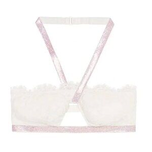 Victoria's Secret Strapless Halter Shine Strap Bralette with Holographic Crystal